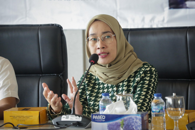 Sekretaris Fraksi PKB Anggia Ermarini dalam Diskusi Publik Fraksi PKB DPR RI yang bertajuk 'Urgensi Pengesahan RUU Masyarakat Hukum Adat Sebagai Mandat Konstitusi', Kamis (25/9/2025). (Dok PKB)