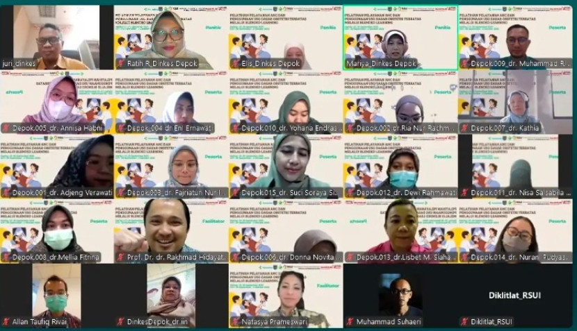 Para dokter Puskesmas yang mengikuti Pelatihan ANC, Persalinan, Nifas, dan SHK. (Foto: Dok Dinkes Kota Depok).