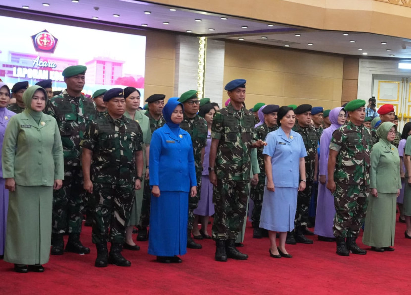 Laporan korps kenaikan pangkat 177 pati TNI. Sumber: Puspen TNI