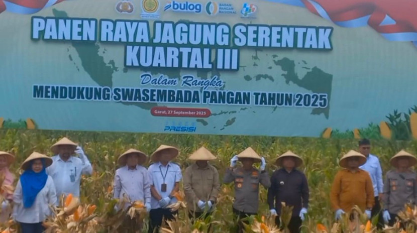 Polda Jabar Panen Raya Jagung. (Foto: Dok Ridwan) 