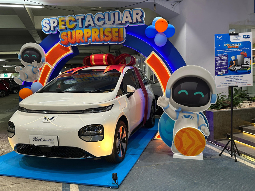 Wuling New Cloud EV Lite yang menjadi hadiah utama dalam  program Spectacular Surprise (Doc. Wuling Motors).