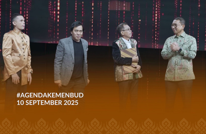 Menteri Kebudayaan Fadli Zon bersama tokoh komedi Indonesia Jarwo Kuwat dan Komeng. (FOTO: IG @fadlizon)