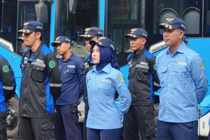 Aparat Dishub Kota Sukabumi.
