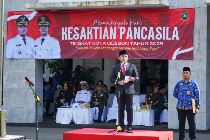 Upacara hari Kesaktian Pancasila di halaman kantor Wali Kota Cilegon, Rabu (1/10/2025). Foto: Diskominfo Kota Cilegon