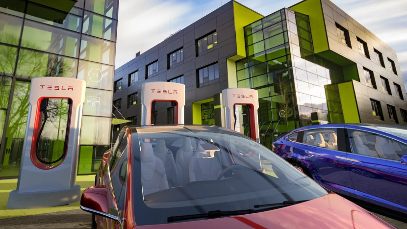 Stasiun pengisi daya kendaraan listrik Tesla di Amerika Serikat. Foto: Tesla