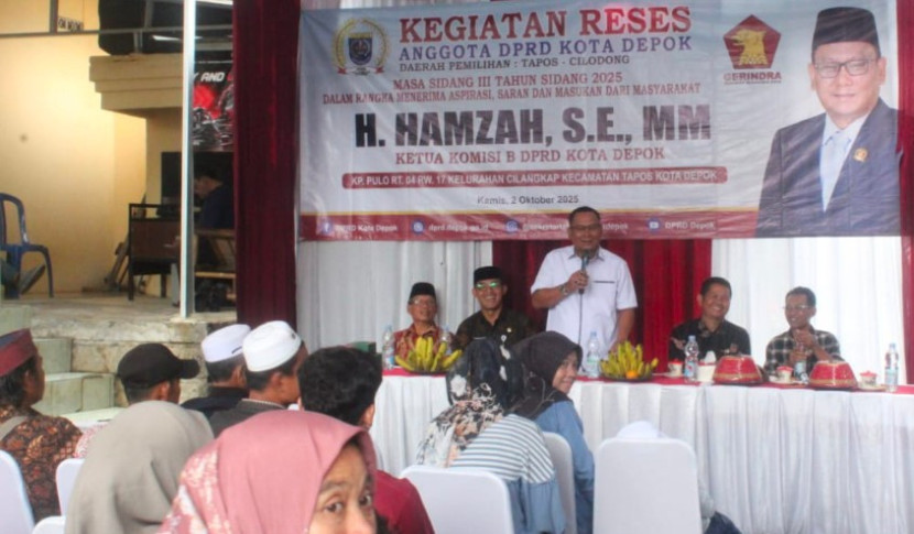 Ketua Komisi B DPRD Kota Depok, Hamzah saat reses di Kelurahan Cilangkap. (Foto: Dok RUZKA INDONESIA) 