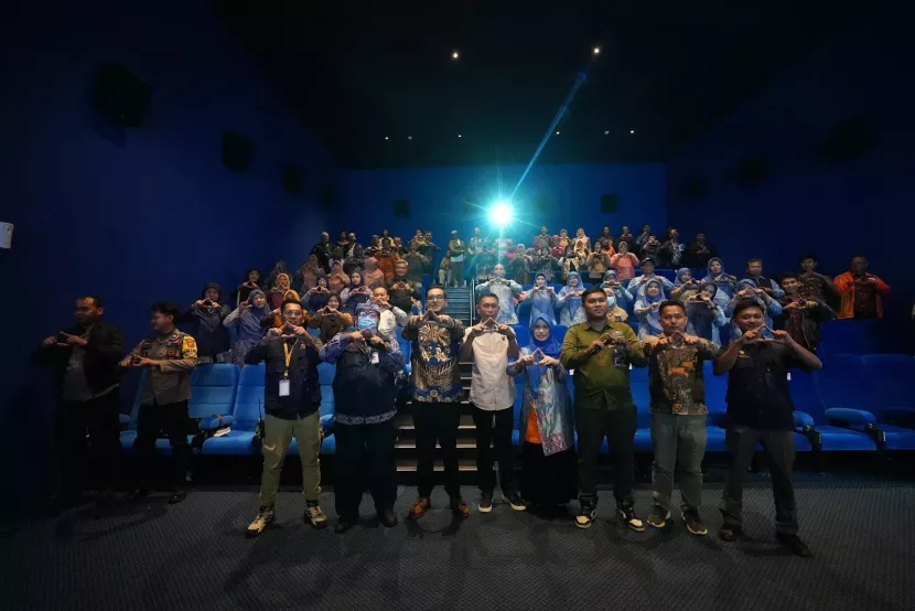 Suasana nonton film Cyberbullying” di Sams Studio Jalur Sukabumi, Kota Sukabumi, Kamis (2/10/2025).