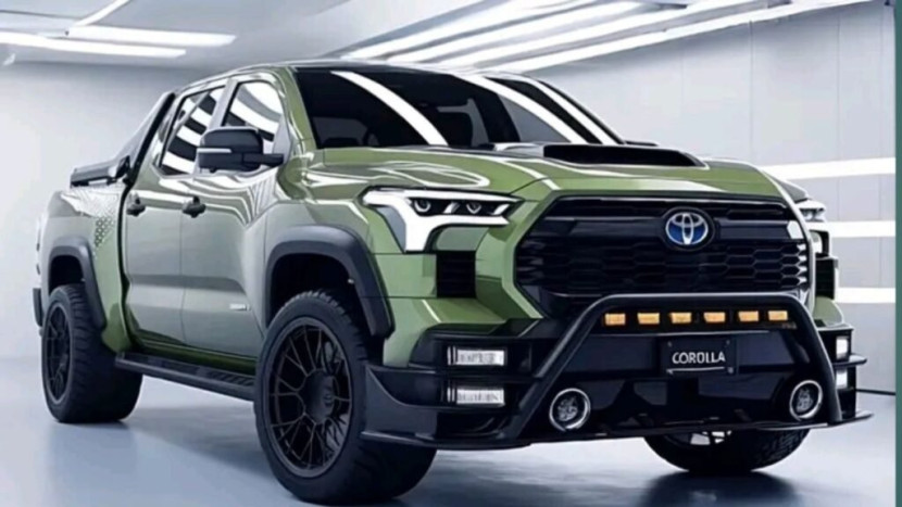 Toyota meluncurkan Corolla pikap. Mobil ini memadukan estetika modern dengan kepraktisan yang tangguh. Foto: Poolperfectfl.com.