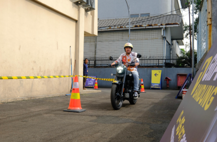 Kecepatan test ride kendaraan roda dua maksimal 40 kilometer perjam.  dok GIIAS Bandung