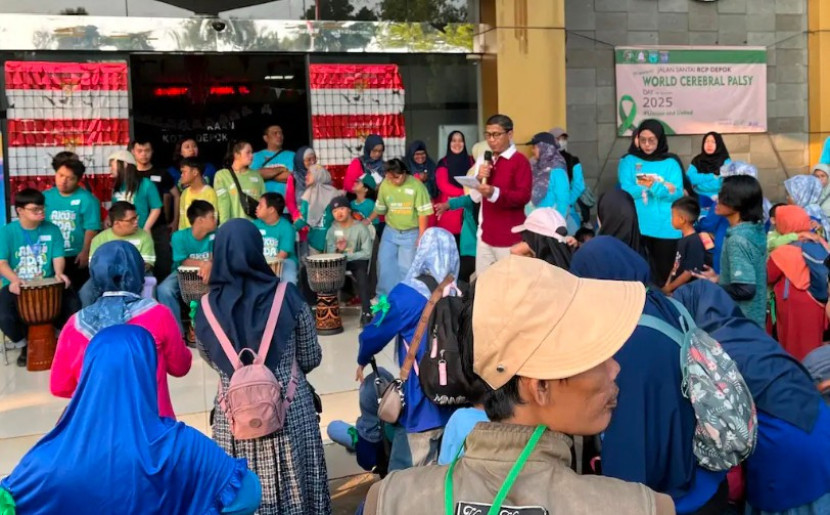 Peringatan Hari Cerebral Palsy Sedunia dan Hari Kepedulian Down Syndrome di Balai Kota Depok, Ahad (05/10/2025). (Foto: Dok Diskominfo Kota Depok).