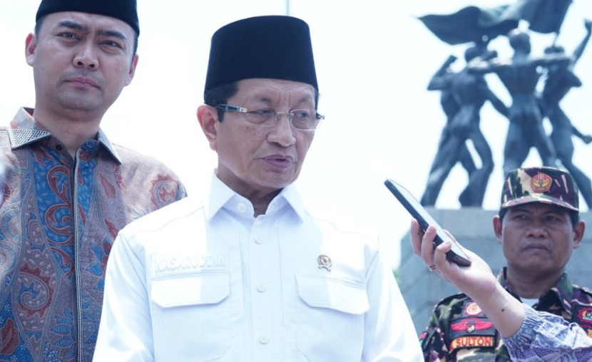 Menteri Agama Nasaruddin Umar, usai menghadiri HUT TNI 2025. (Kemenag) 