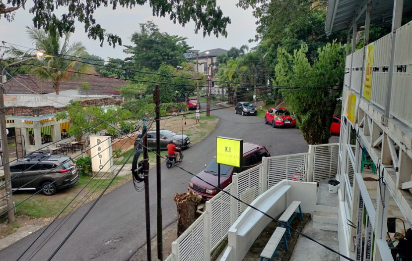 Salah satu sudut kawasan Talang Semut dari lantai dua KI Eatagram. (FOTO: Maspril Aries)