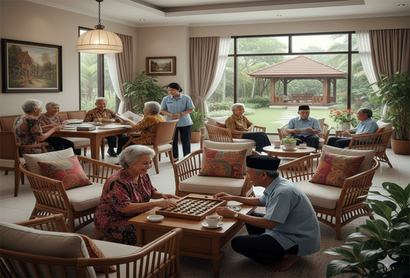Ilustrasi suasana Senior House. (FOTO: Aplikasi Imitasi)