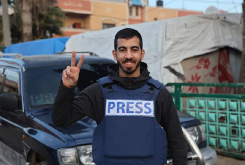 Saleh Al Jafaafrawi, jurnalis di Gaza yang tewas Ahad lalu. (Al Jazeera)