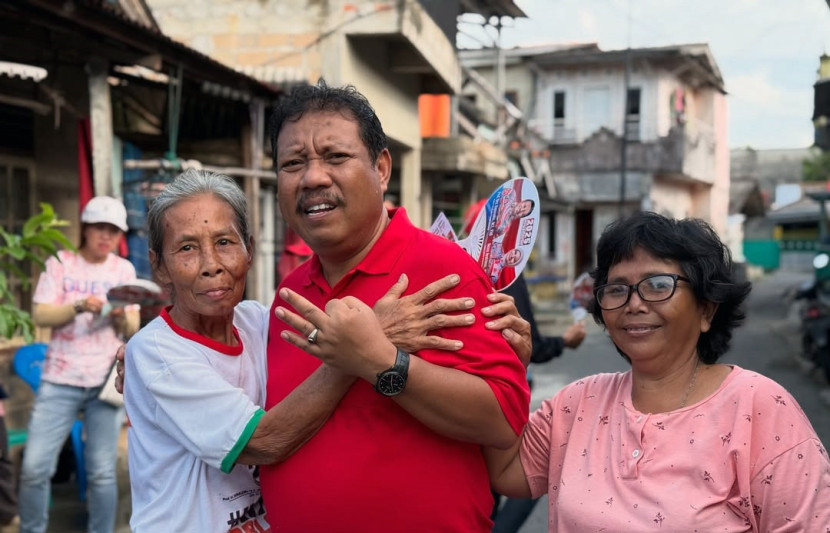 Prof Udin saat berkampanye pada Pilkada Ulang Kota Pangkalpinang 2025. (FOTO: FB @Saparudin)