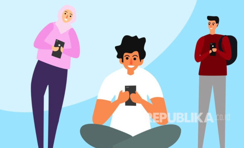 Foto ilustrasi Gen Z di era digital. (Foto: Dok REPUBLIKA)