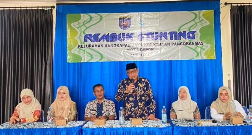 Rembuk stunting di Kelurahan Rangkapan Jaya, Kecamatan Pancoran Mas, Kota Depok (Foto: Dok Kelurahan Rangkapan Jaya)