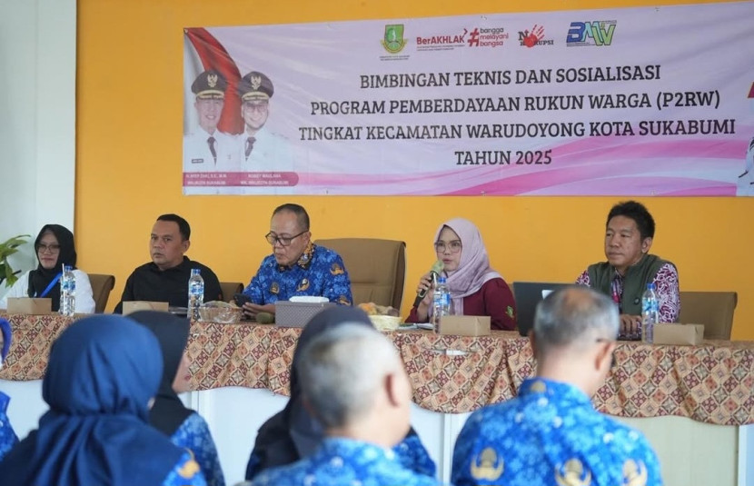 Bimbingan teknis P2RW yang diadakan di kantor Kecamatan Warudoyong Kota Sukabumi pada Jumat 17 Oktober 2025 lalu.