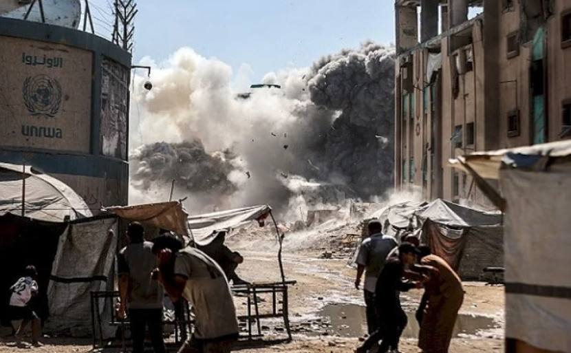 Gaza belum sepenuhnya aman, penjajah masih terus mengebom. (Daysofpal)