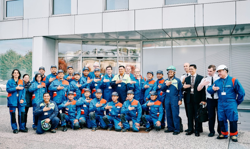 Menhan Sjafrie Sjamsoeddin di Markas Naval Group. Sumber: @FranceJakartaID