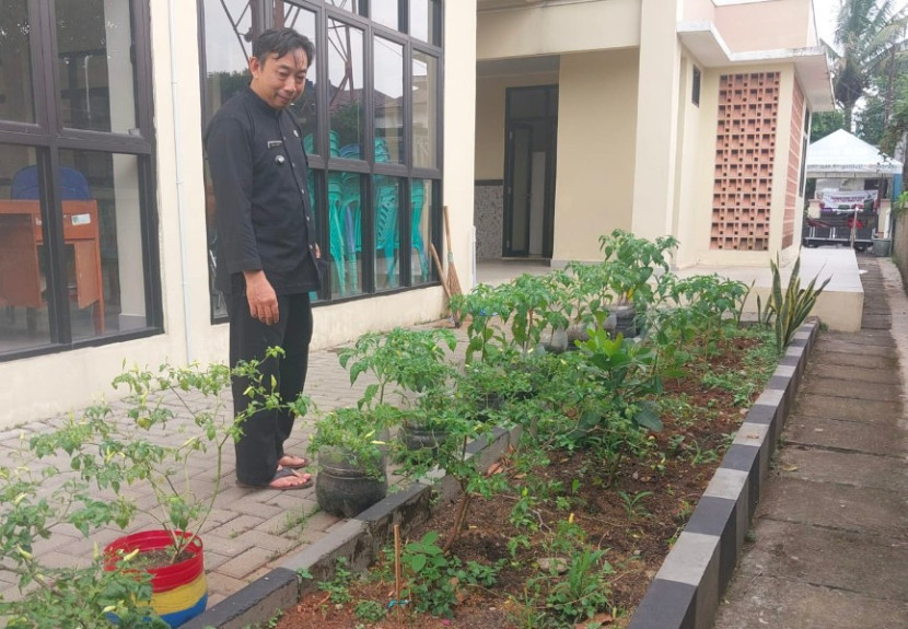 Pemanfaatan lahan menjadi pertanian di area Kantor Kelurahan Kalimulya, Kecamatan Cilodong, Kota Depok. (Foto: Dok Diskominfo Kota Depok)