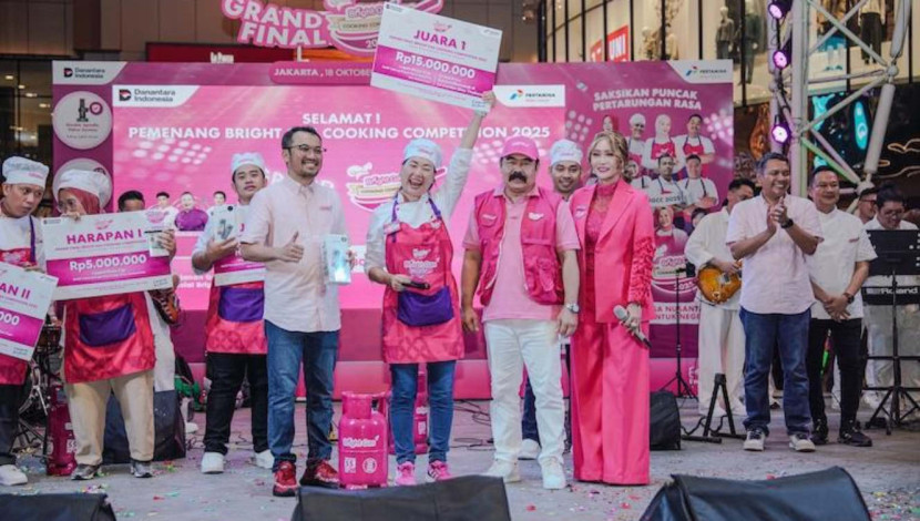 Finalis dari Jakarta Mei Mei Tanujaya berhasil meraih Juara 1 di ajang Grand Final Bright Gas Cooking Competition 2025 di Jakarta, Sabtu (18/10/2025). (Foto: Dok RUZKA INDONESIA)