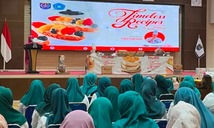Acara Baking Class dari Palmia Bersama Chef Lukman di Balai Kota Depok, Kamis (23/10/2025). (Foto: Dok Diskominfo. Kota Depok).