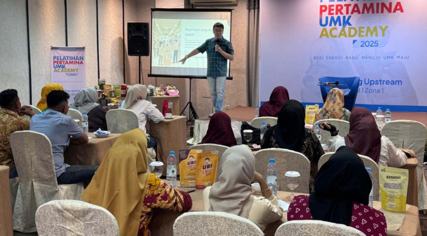 Suasana pelatihan yang berlangsung di Karibia Boutique Hotel Medan, Rabu-Kamis, 22-23 Oktober 2025, diikuti 30 peserta yang merupakan mitra binaan PT Pertamina EP (PEP) Rantau Field, Pangkalan Susu Field, dan Lirik Field. (Foto: Dok RUZKA INDONESIA)