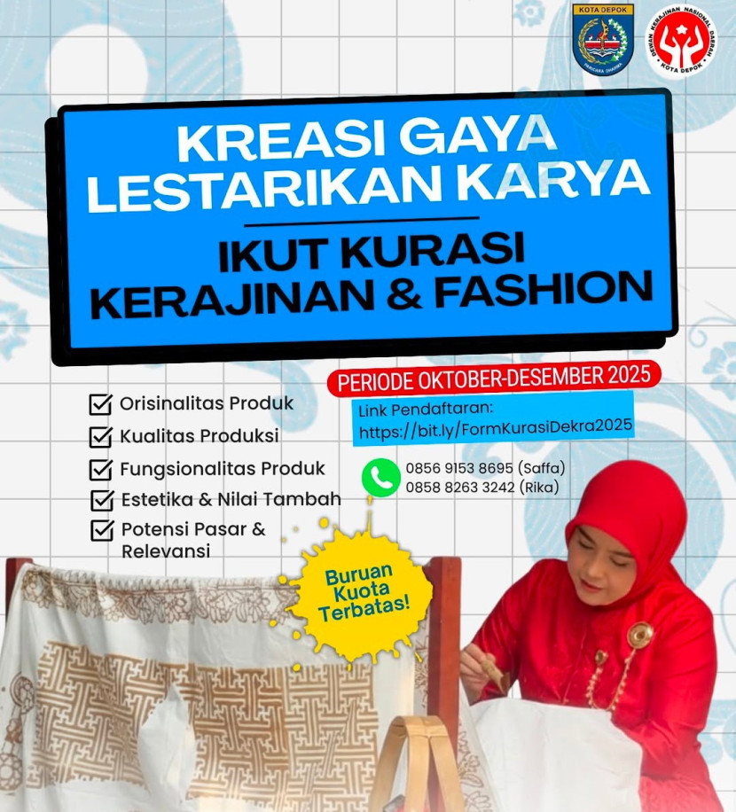 Libatkan Desainer dan Pemerhati Fashion, Dekranasda Depok Kurasi 330 Produk Lokal Fashion dan Kriya