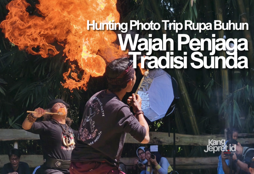 Atraksi debus menjadi subjek foto menarik bagi fotografer peserta hunting foto