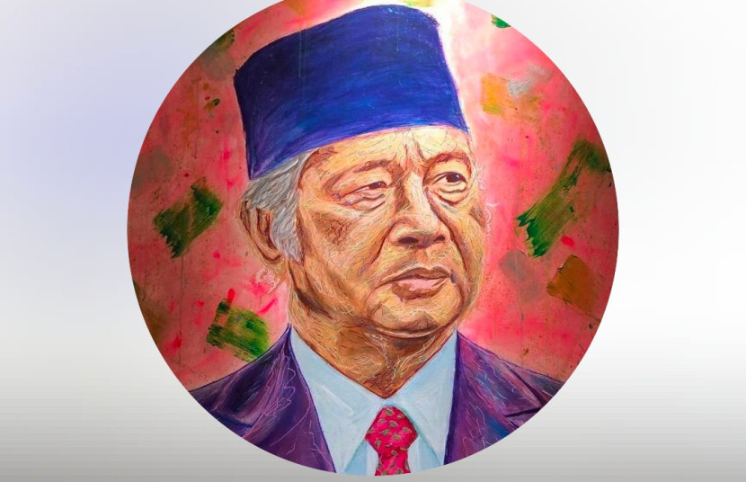 Sketsa foto mantan Presiden Soeharto. (Foto: Dok RUZKA INDONESIA)