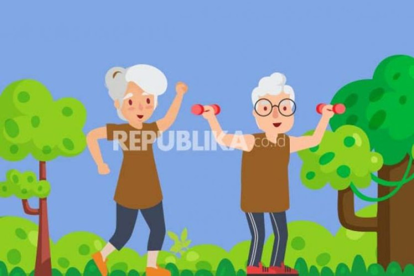 Ilustrasi olahraga terbaik untuk Lansia. Foto: Dok. Republika