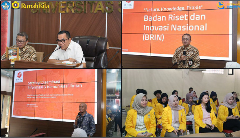 Diskusi BRIN dengan mahasiswa Unsri. (FOTO" Humas Unsri)