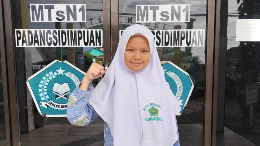 Nayyara Deanisha Putri Sibarani juara 1 KOMPAC 2025 Bidang Bahasa Arab. Foto: Laman resmi Kemenag