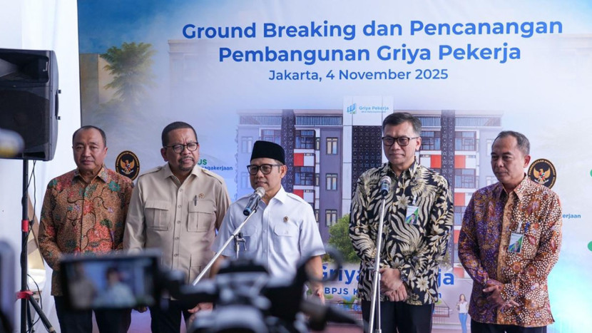 Ground Breaking dan Pencanangan Pembangunan Griya Pekerja yang berlangsung Gedung Pasar Minggu, Jakarta Selatan, Selasa (04/11/2025). (Foto: Dok BPJS Ketenagakerjaan