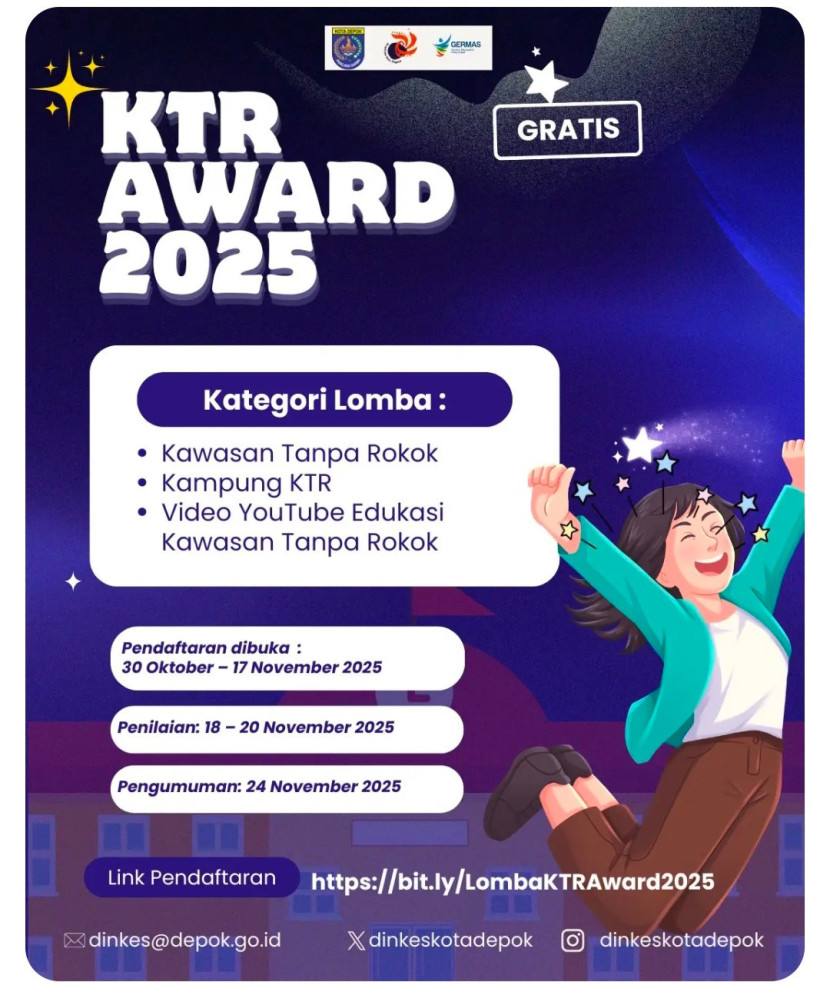 Flayer lomba KTR Award Dinkes Kota Depok. (Foto: Dok RUZKA INDONESIA)