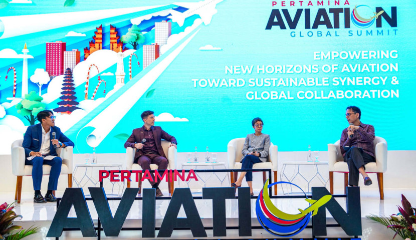 Forum Pertamina Aviation Global Summit 2025 bertema “Empowering New Horizons of Aviation Toward Sustainability, Synergy & Global Collaboration”, sekaligus menegaskan peran utama Indonesia dalam pengembangan Sustainable Aviation Fuel (SAF), sebagai bahan bakar ramah lingkungan yang menjadi kunci dekarbonisasi sektor penerbangan. (Foto: Dok RUZKA INDONESIA)