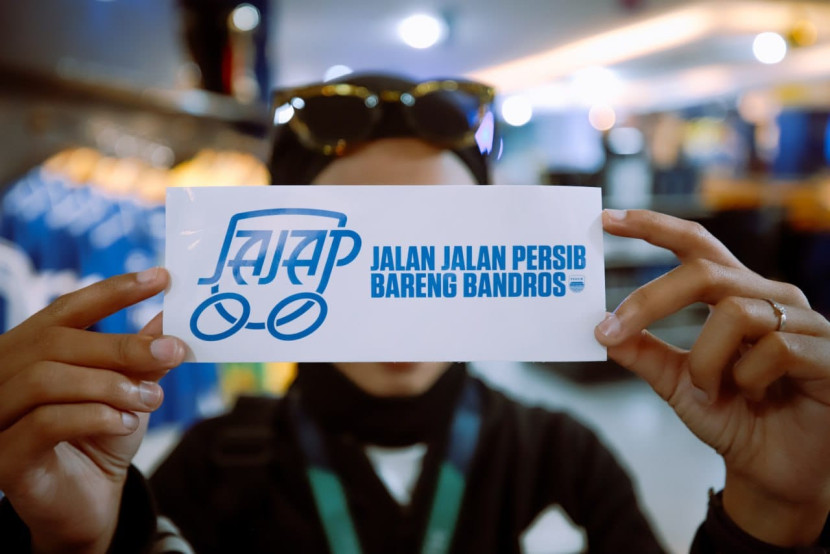 Stiker JAJAP untuk penumpang di Halaman Graha Persib, Kota Bandung. Foto: Diskominfo Kota Bandung