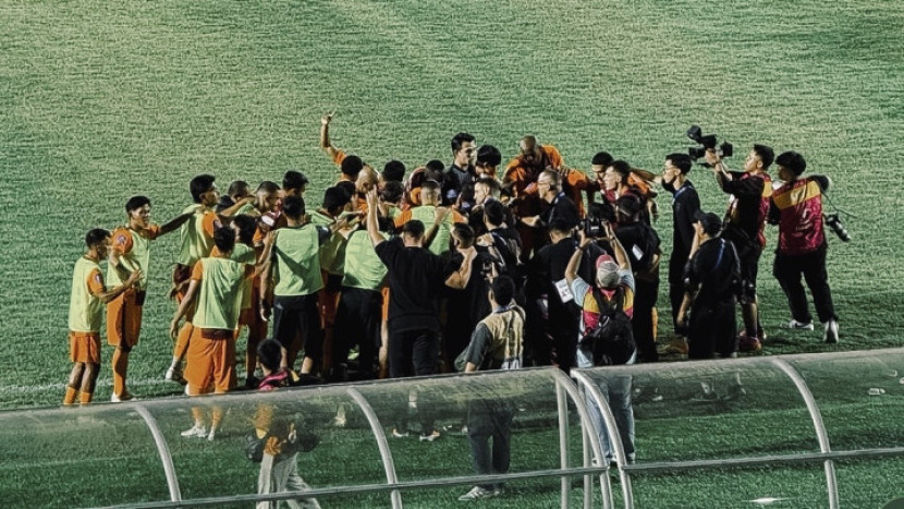 Skuad Pesut Etam, mencetak rekor tak terkalahkan dalam 10 pertandingan. (Borneo FC)