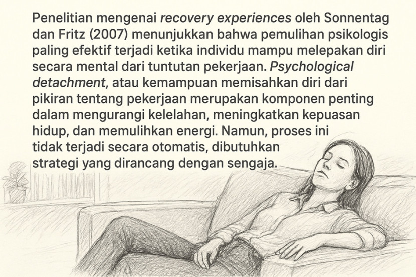 Ilustrasi pemulihan psikologis paling efektif. (FOTO AI)