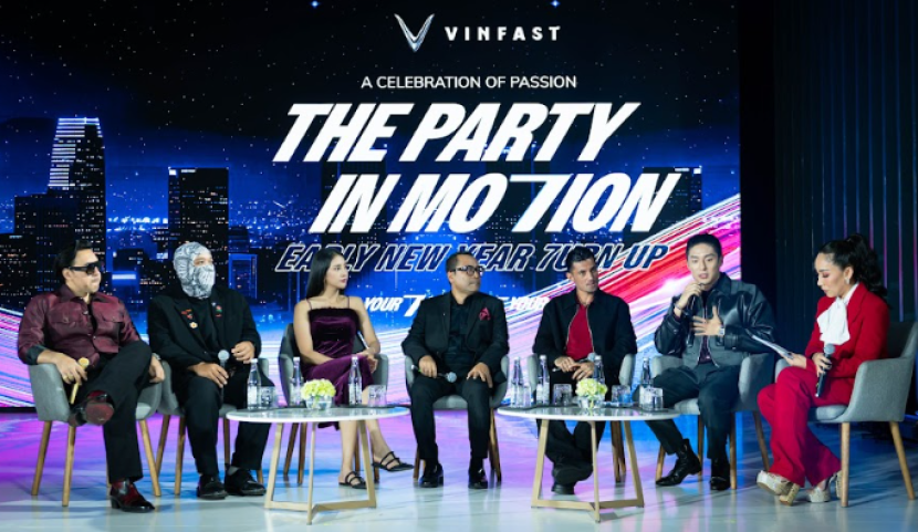 The Party in Mo7ion: Early New Year 7urn Up ini memberi apresiasi bagi tujuh persona dari latar belakang yang berbeda. dok Vinfast