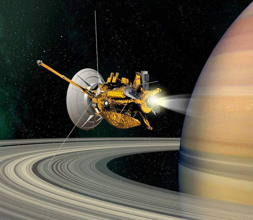 Cassini-Huygens di Saturn. Foto karya David Ducros via Fineartamerica.