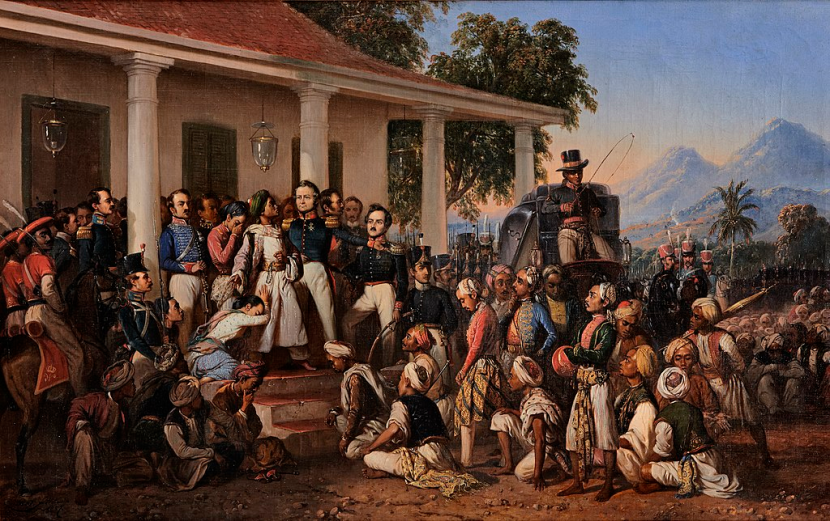 Lukisan Penangkapan Pangeran Diponegoro. Lukisan karya Raden Saleh itu diberi judul Penangkapan Pangeran Diponegoro sebagai wujud pembelaan Raden Saleh kepada sang pangeran. Foto: Wikipedia