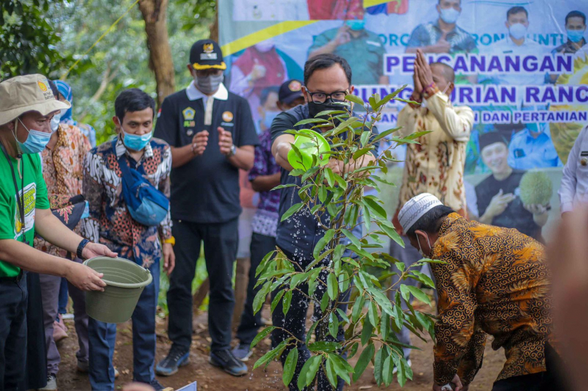 Wali Kota Bogor, Bima Arya meresmikan Kampung Durian Rancamaya beberapa waktu lalu.
