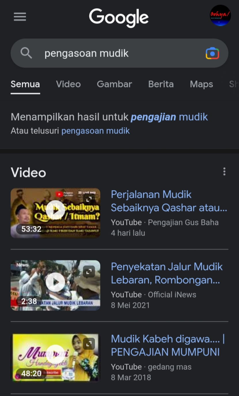 Kata pengasoan sempat susah dicari di Google.