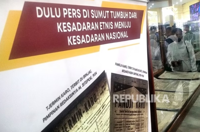 Pameran pers perjuangan memperingati Hari Pers Nasional, Februari 2023 di Medan (foto: wihdan hidayat/republika).