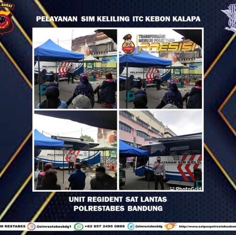 Jadwal SIM Keliling di Kota Bandung, Selasa 1 Maret salahsatu lokasinya berada di ITC Kebon Kalapa, Jalan Pungkur, Bandung
