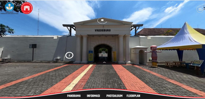 Tangkapan layar tampilan tur virtual Museum Benteng Vredeburg (Diplomasi Republika) (1/3/2022)