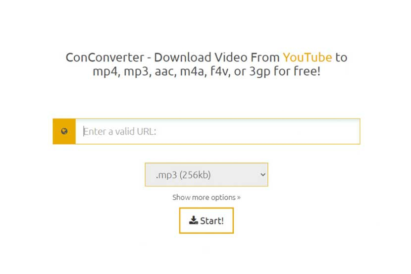 Conconverter, situs untuk convert video youtube jadi mp3, mp4, 3gp