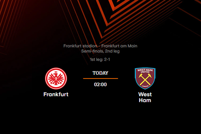 Eintracht Frankfurt vs West Ham United bakal berlangsung di Deutsche Bank Park, Jumat (6/5/2022).